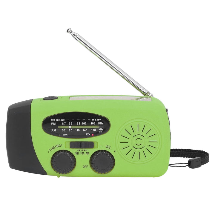 Solar Radio, Hand Kurbelradio 1200-mAh Batterie Power Notfallradio mit Laterne, Tragbare USB Aufladu