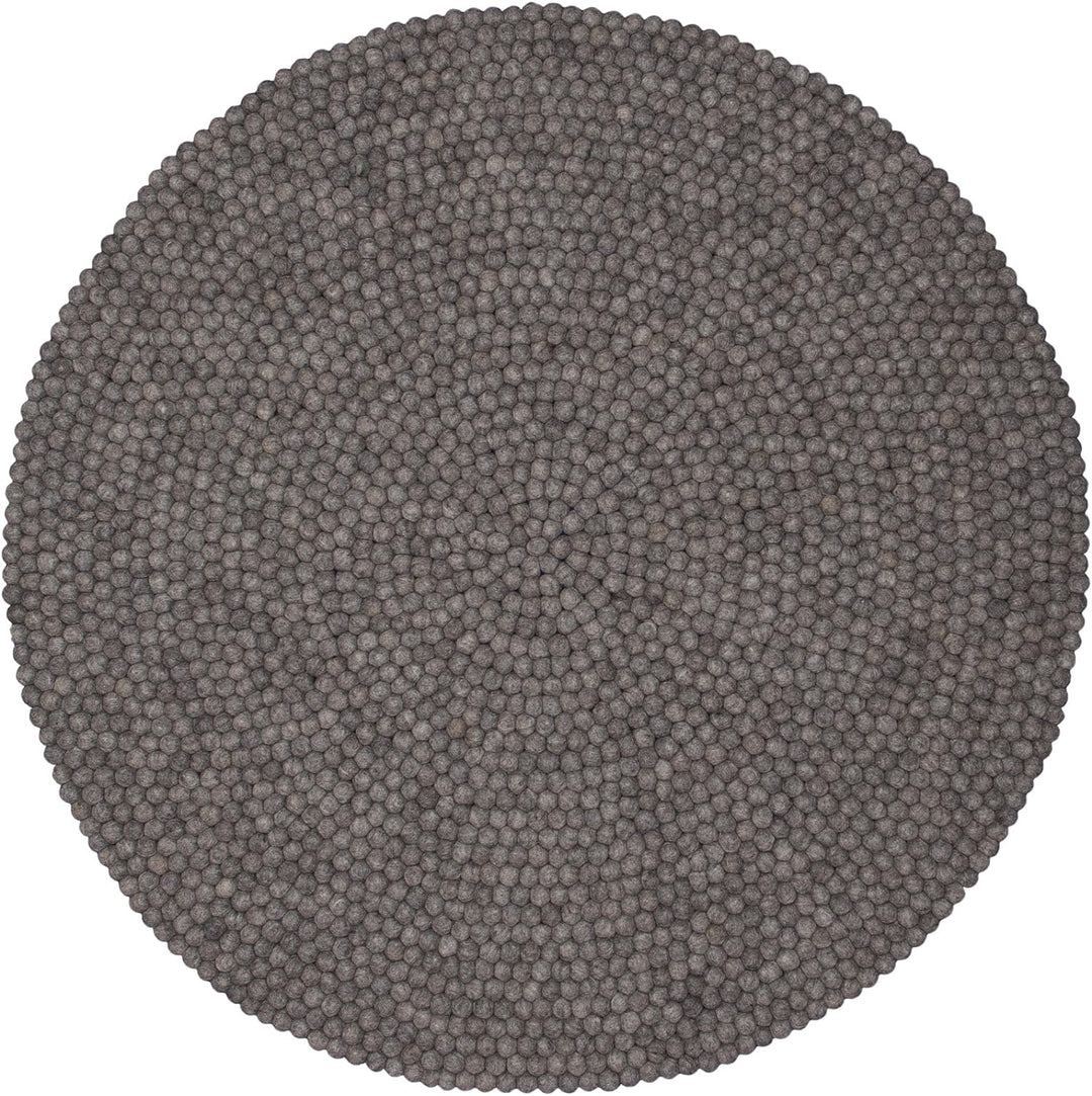 myfelt Filzkugelteppich Carl - Ø 70 cm, ideal für Schlaf-, Wohn-, Kinderzimmer, Flur & Bad Ø 50 cm G