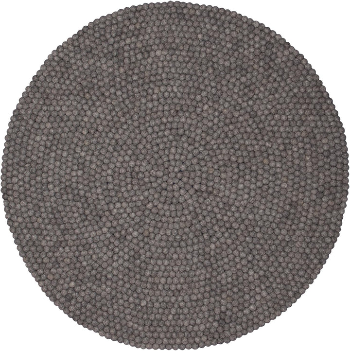 myfelt Filzkugelteppich Carl - Ø 70 cm, ideal für Schlaf-, Wohn-, Kinderzimmer, Flur & Bad Ø 50 cm G
