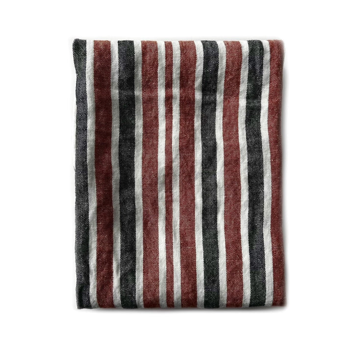 JOWOLLINA Badetuch Saunatuch Strandtuch 100% Leinen Stonewashed Provence (Multistripe Cuba, 88x140 c