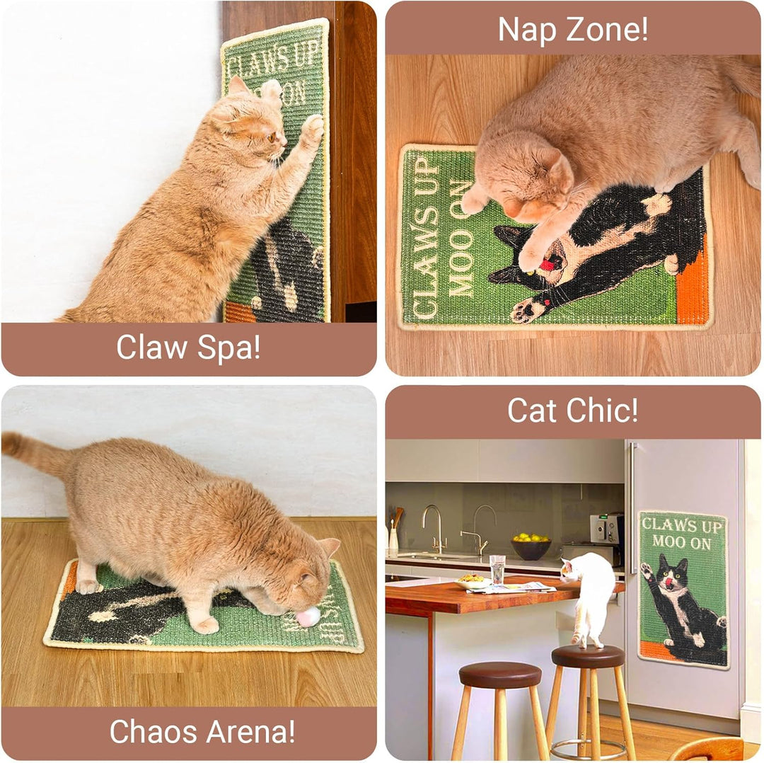 SOLDAY Kratzmatte Katze für Boden, Wand, Teppich, Couchmöbel, 56x33 cm Anti-Kratzer Möbel Schutz, Kr