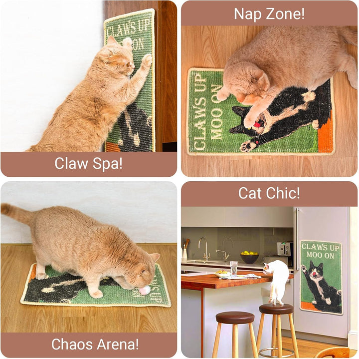 SOLDAY Kratzmatte Katze für Boden, Wand, Teppich, Couchmöbel, 56x33 cm Anti-Kratzer Möbel Schutz, Kr