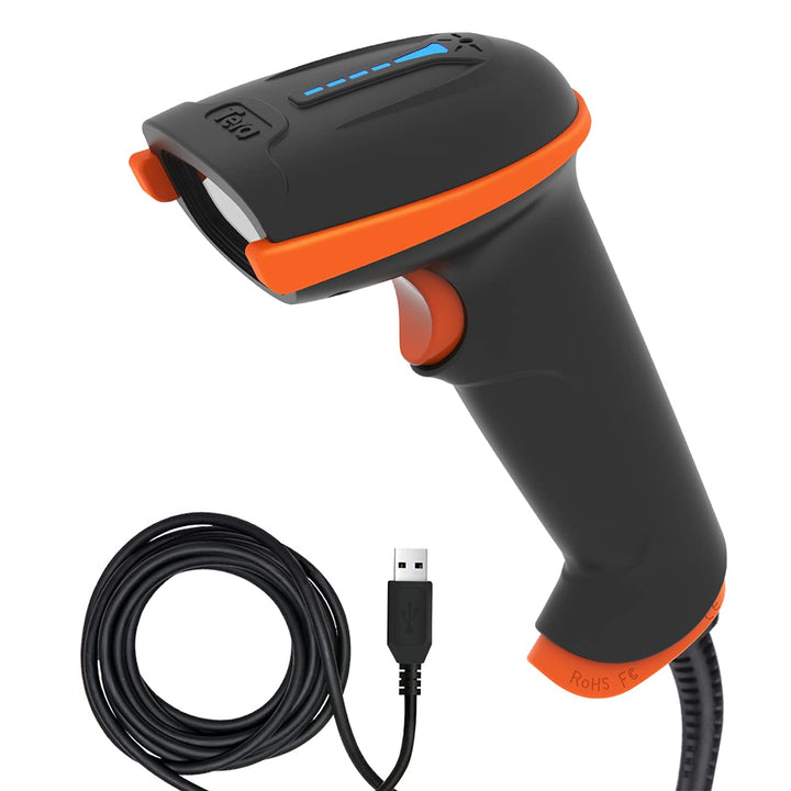 Tera Barcode-Scanner 1D Laser USB Wired Kabelgebunden Handheld Barcodescanner Handscanner Lesegerät