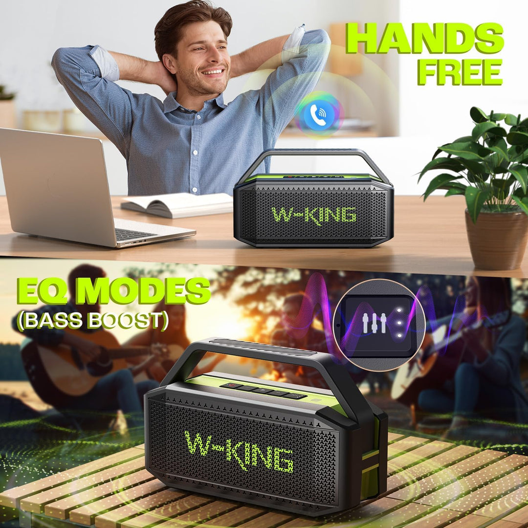 W-KING Bluetooth Lautsprecher Musikbox Gross, (100W MAX) 60W IPX6 Lautsprecher Boxen Bluetooth Box-T