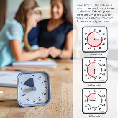 Time MOD - 60 Minuten Visueller Timer Home Edition für Kinder – Homeschooling, Timer für Schultisch,