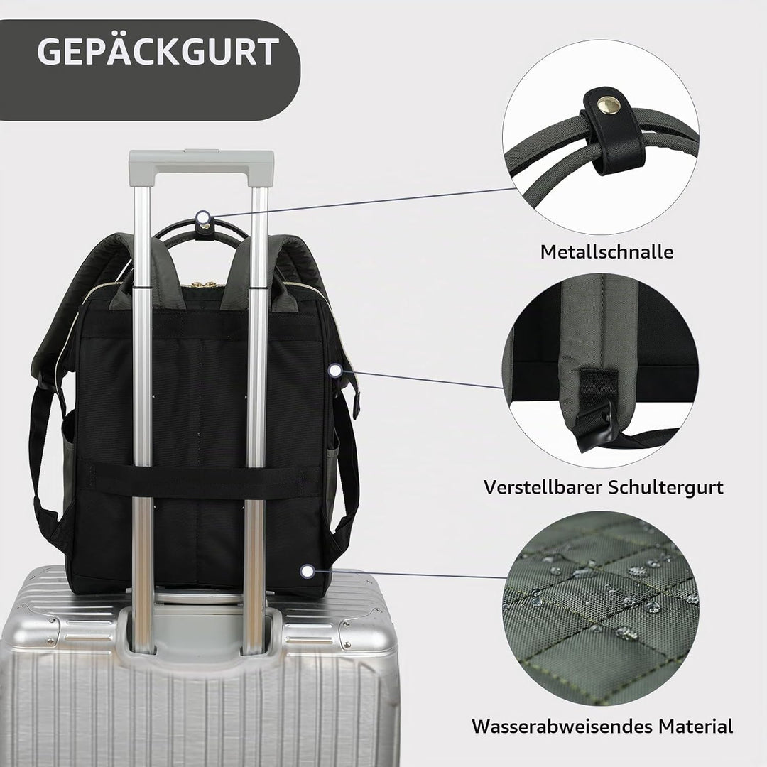 EMPSIGN 17-Zoll-Laptop-Rucksack für Damen, ideal für Arbeit, Reisen und Uni, geräumig, wasserabweise