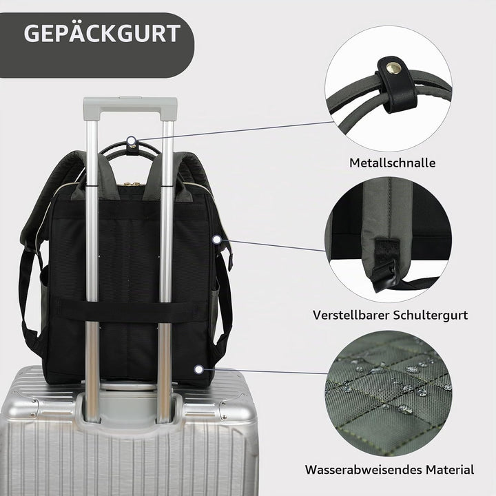 EMPSIGN 17-Zoll-Laptop-Rucksack für Damen, ideal für Arbeit, Reisen und Uni, geräumig, wasserabweise