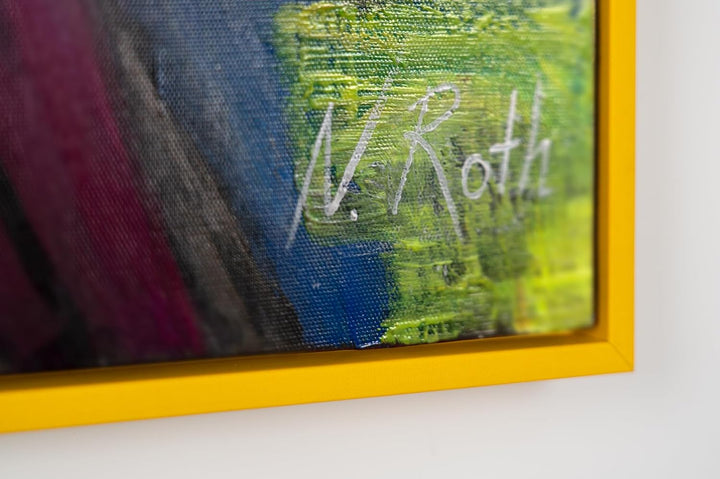 YS-Art XXL Abstrakt Fluoreszierendes selbst leuchtendes Acryl 3D Gemälde auf Leinwand Love handgemal