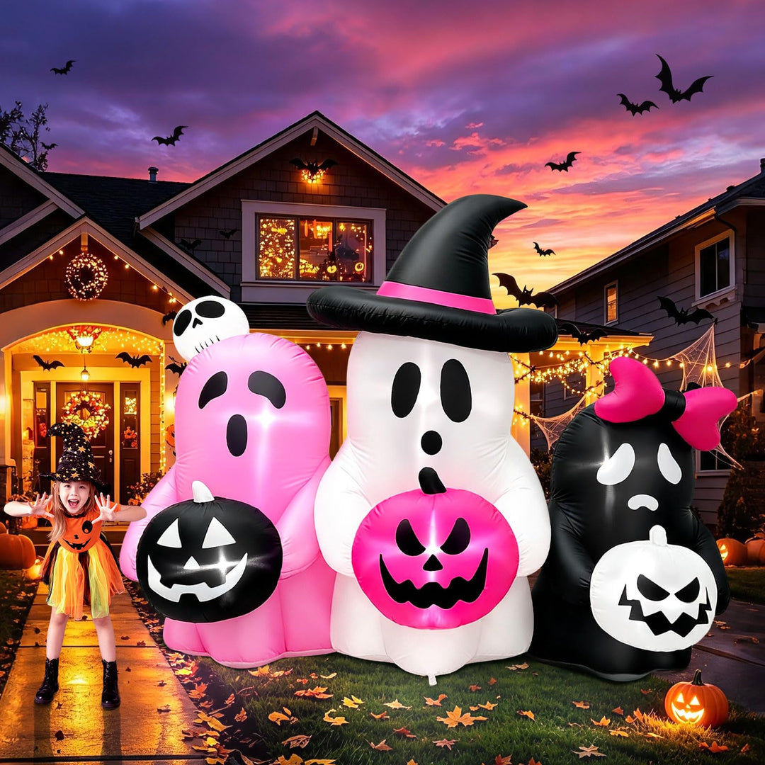 Kalolary Halloween Inflatable Decoration, Halloween Decoration Inflatable Party for Yard Garden Lawn