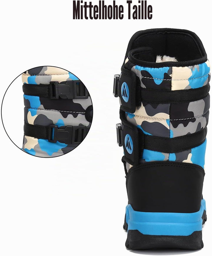 Kinder Winterstiefel Jungen Schneestiefel Mädchen Warm Gefütterte Rutschfeste Winter Snowboots Outdo