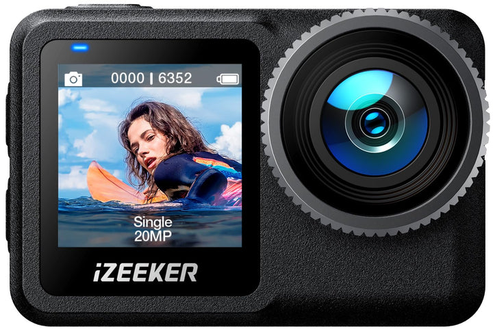 iZEEKER Action Cam 4K 20MP, 40M Wasserdicht Unterwasserkamera, 12M Wasserdicht ungeschützt, Vlog Cam