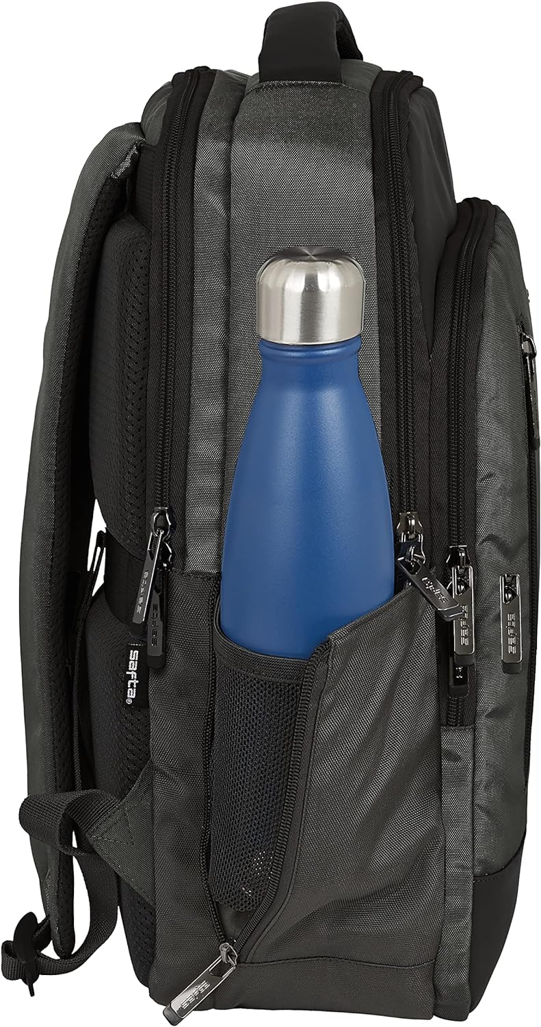 safta Unisex Kinder Tragbarer Rucksack 15,6 Zoll + Tablet + USB Business Grey 29 x 44 x 15 cm, bunt,