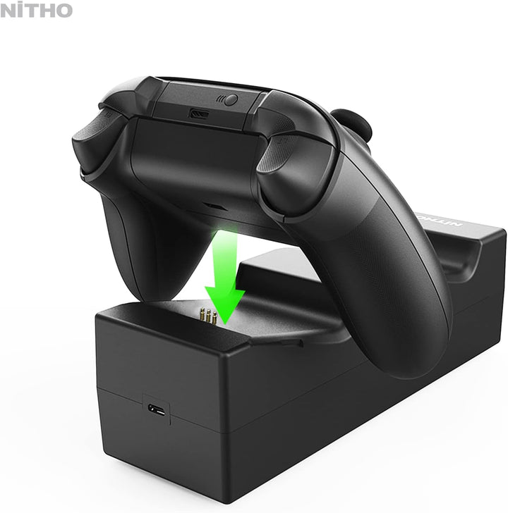 NiTHO Xbox Controller Doppel-Ladestation mit 2 x Wiederaufladbaren Akkupacks für Xbox One/Xbox Serie