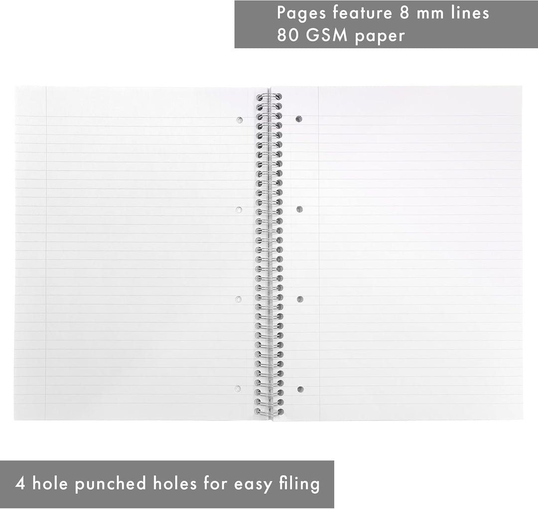 Pukka Jotta Spiralbuch (Format A4) Metallic, (Pack of 5), (Pack of 5)