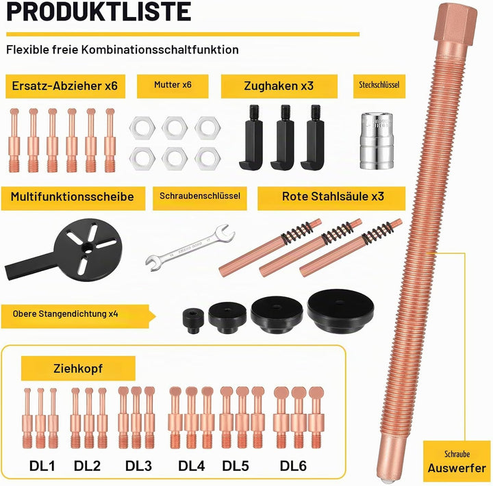 36 in 1 Lagerabzieher Set, Universal Innenlager Abzieher, Multifunktionales Lagerentfernungswerkzeug