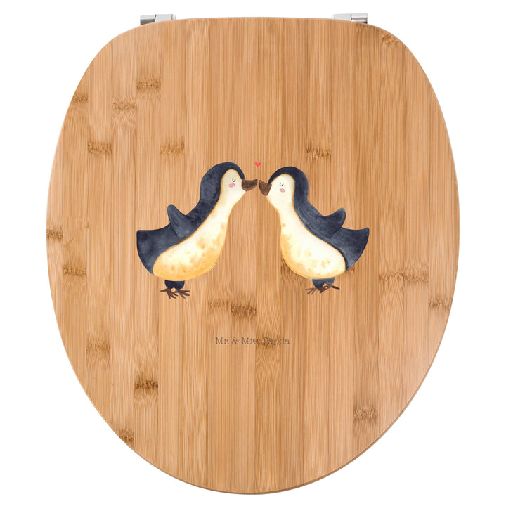Mr. & Mrs. Panda Motiv WC Sitz Pinguin Liebe - Geschenk, Love, Liebesgeschenk, Toilette, Heiratsantr