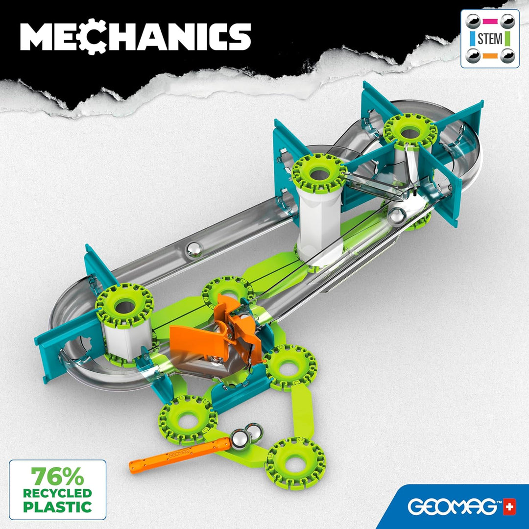 Geomag - Mechanics Gravity Race Track - Lern- und Kreativspiel für Kinder - Magnetische Bausteine, R