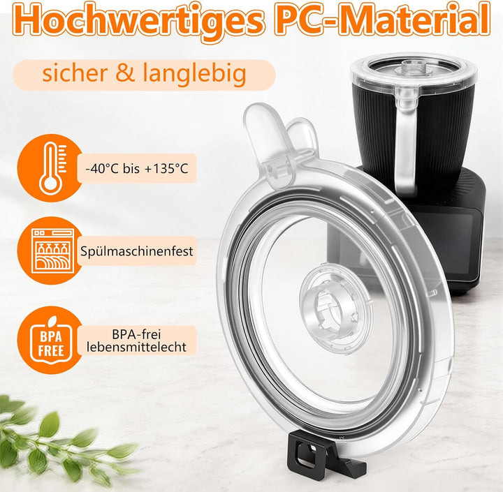 Transparenter Deckel für TM7 mit Deckelhalter PC Spülmaschinenfestes