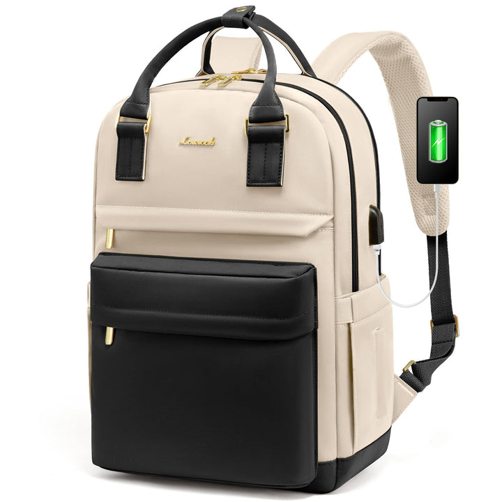 LOVEVOOK 15,6 Zoll Laptop Rucksack Schulrucksack Mädchen Teenager Rucksack Damen mit Laptopfach, Was
