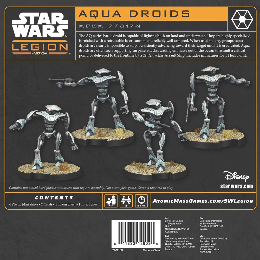 ATOMIC MASS GAMES, Star Wars: Legion – Aqua Droids (Aqua-Droiden), Erweiterung, Tabletop, 2 Spieler,