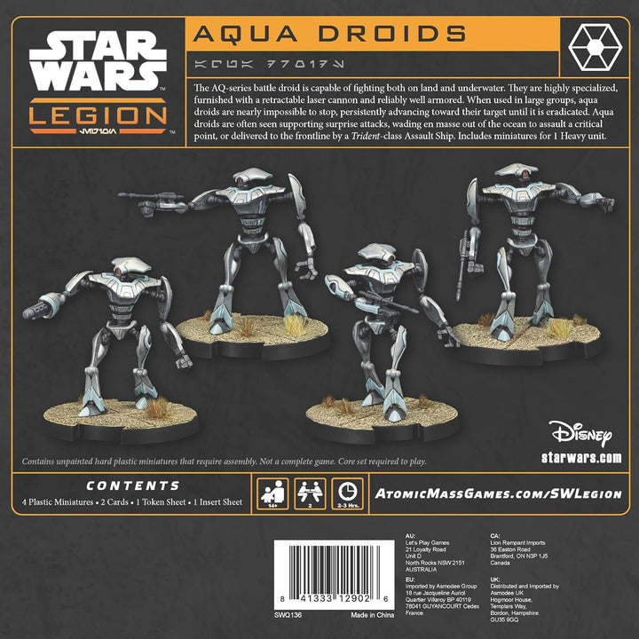 ATOMIC MASS GAMES, Star Wars: Legion – Aqua Droids (Aqua-Droiden), Erweiterung, Tabletop, 2 Spieler,