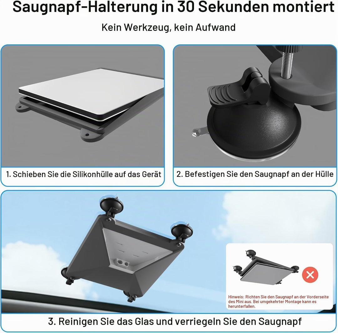 Joinfworld Starlink Mini Saugnapfhalterung,Starlink Mini Autohalterung,Bietet Stabile Satellitensign