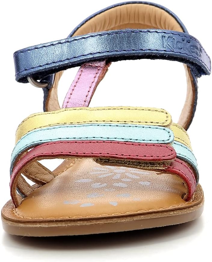 Kickers Mädchen Diamanto Sandale, 25 EU Marine Metal Multico