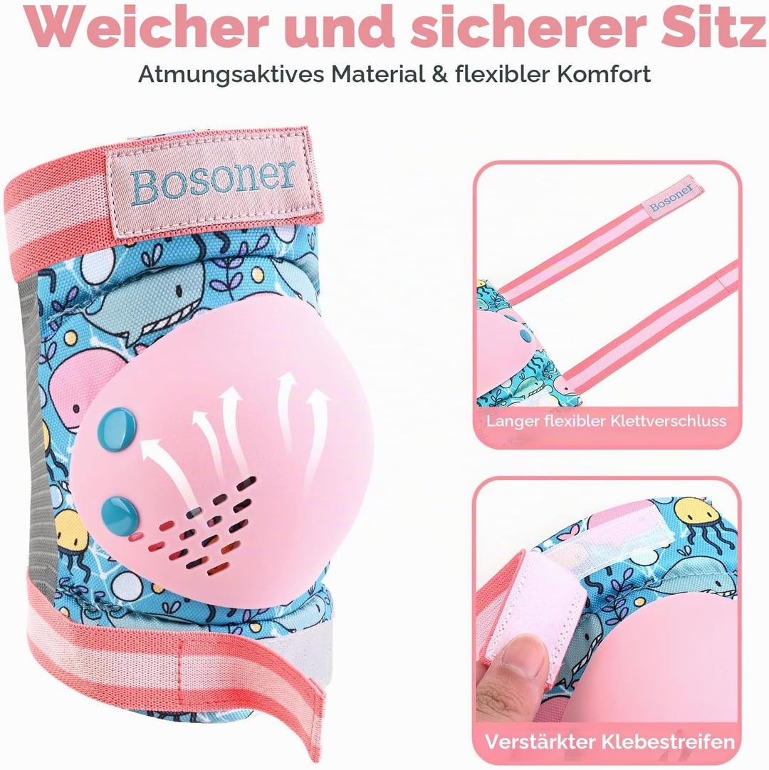 BOSONER Knieschoner Kinder Schoner Inliner: Protektoren Knieschützer Kinder Knie und Ellenbogenschüt