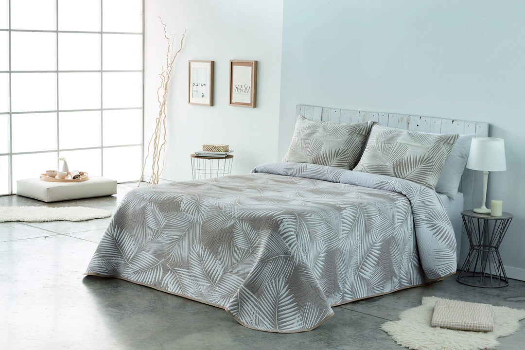 VIALMAN Tagesdecke Bouti, leicht 180 x 190 cm Taupe, 180 x 190 cm Taupe