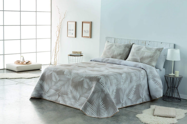 VIALMAN Tagesdecke Bouti, leicht 180 x 190 cm Taupe, 180 x 190 cm Taupe