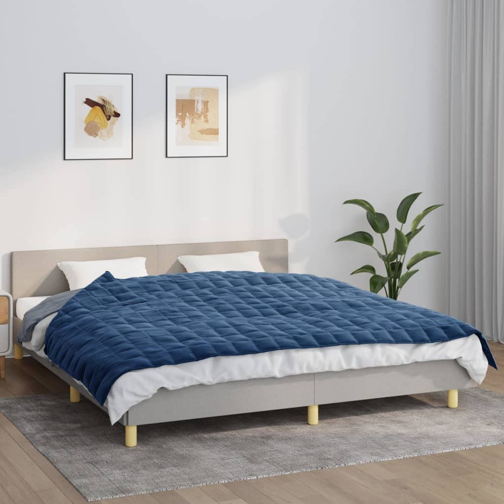Homgoday Gewichtete Decke Blau 155x220 cm 11 kg Stoff, Möbeldekor Warme und Bequeme Decke, Hochwerti