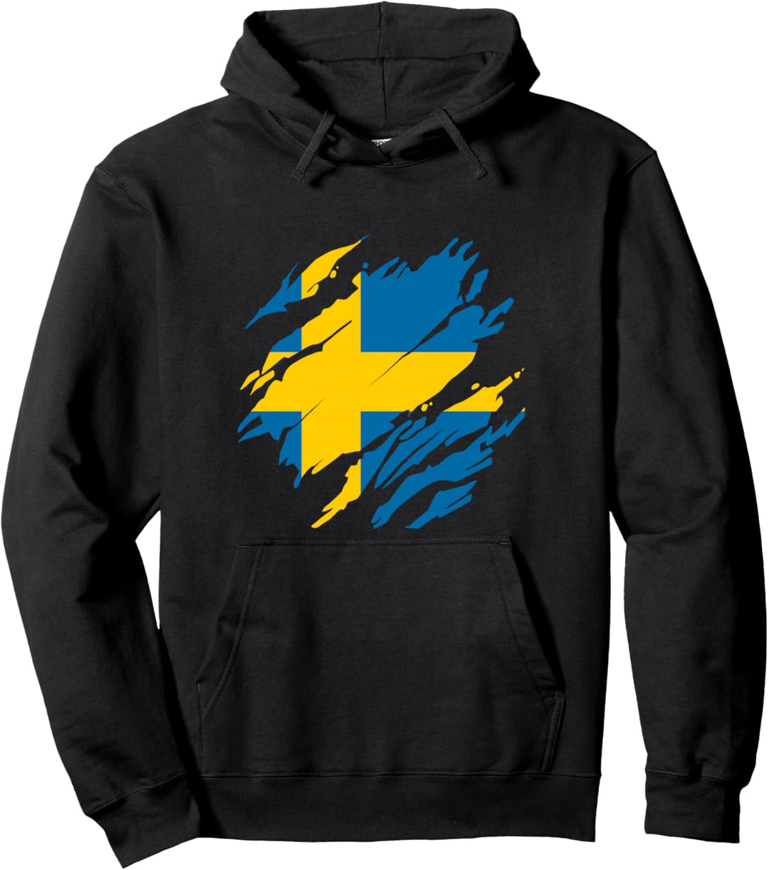 Schwedische Flagge Schweden Pullover Hoodie