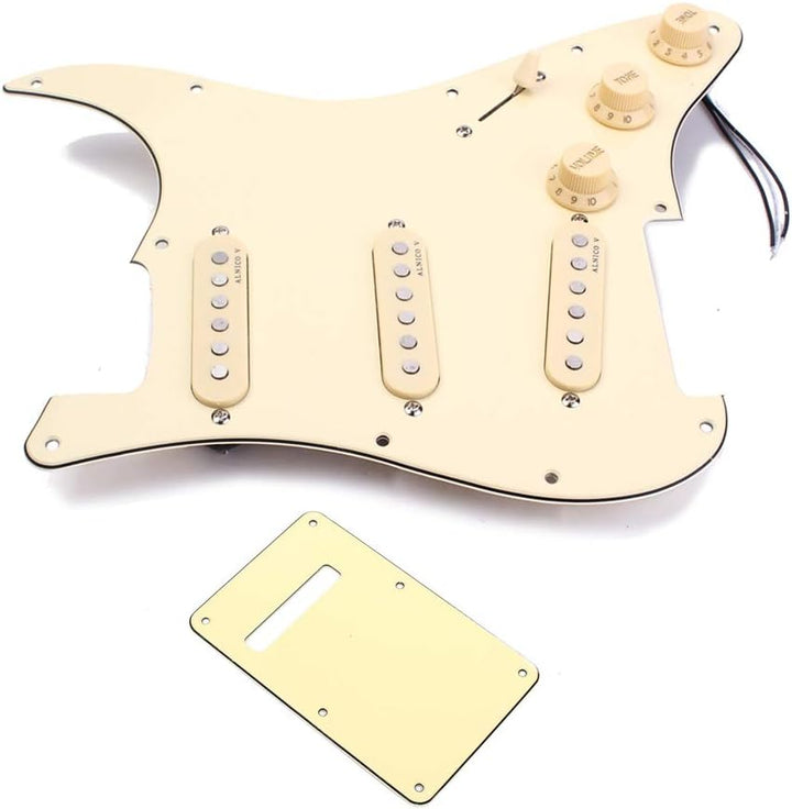 1 Satz Wired Pickups Pickguard Mit Rückenplatte DIY Für Strat E Gitarre
