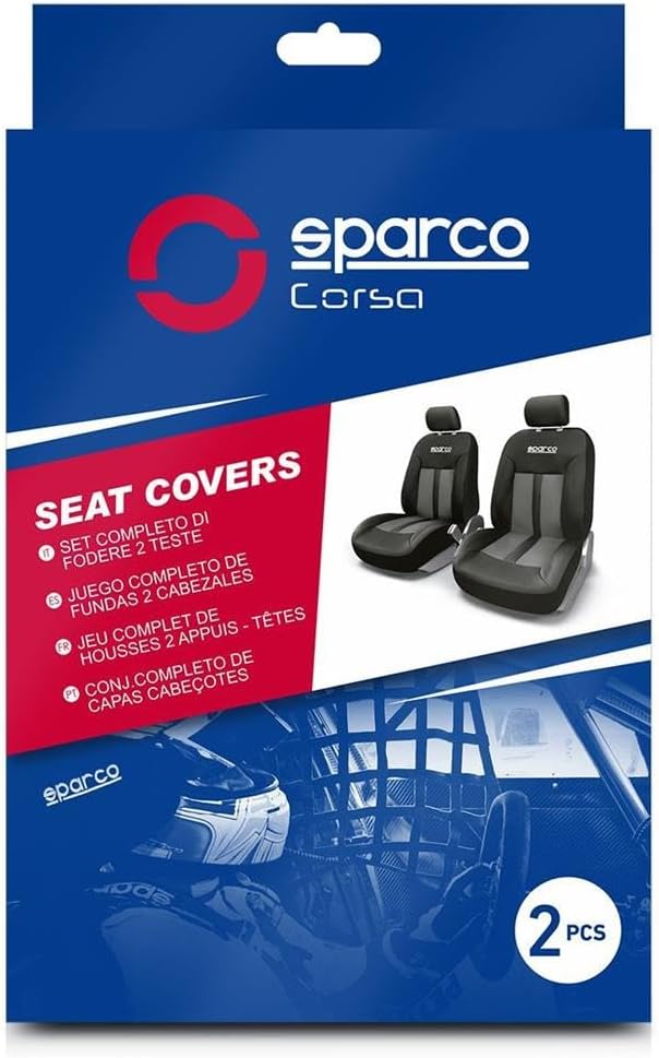 SPARCO SPC1018GR Sitzbezüge Grau, Modell S-LINE, Set of 2