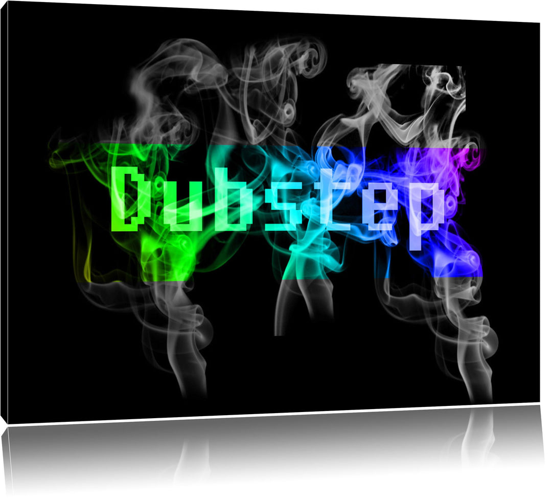 Bunt Electro music, Dubstep schwarz/weiss Format: 100x70 auf Leinwand, XXL riesige Bilder fertig ger