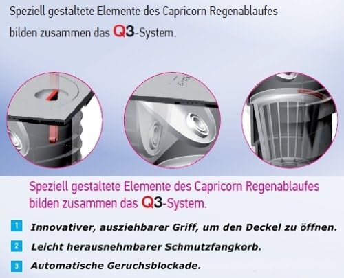 Regensinkkasten Regenrohrablauf Regenwasserablauf Dachrinnenablauf Q3 braun
