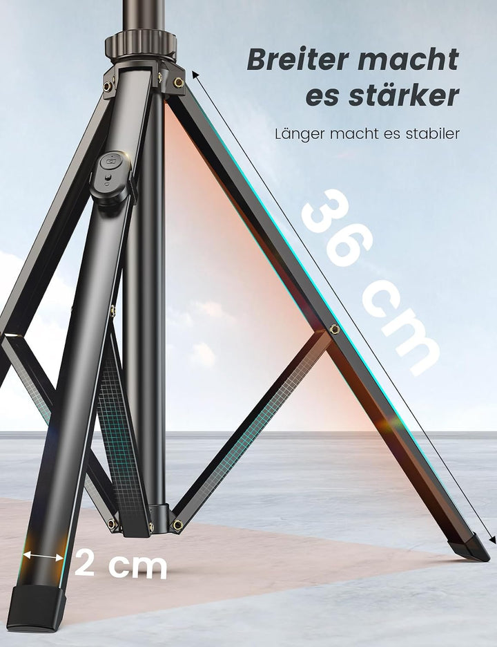 Pnitri 180cm Handy Stativ für Smartphone mit Licht 180cm mit licht, 180cm mit licht