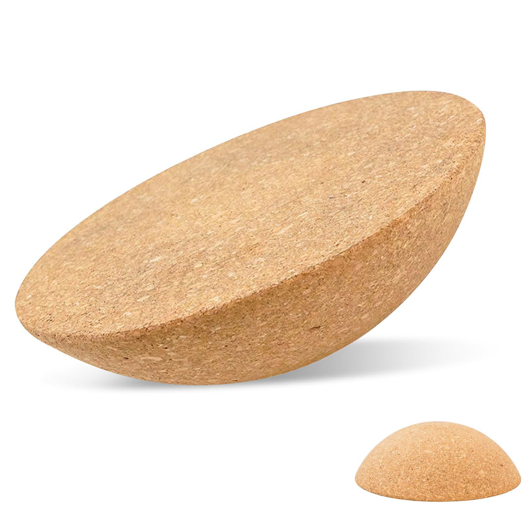Balance Board Halbkugel – Kork Halbkugel für Gleichgewicht, Fitness, Yoga &amp; Pilates, Anti-Rutsch, Na