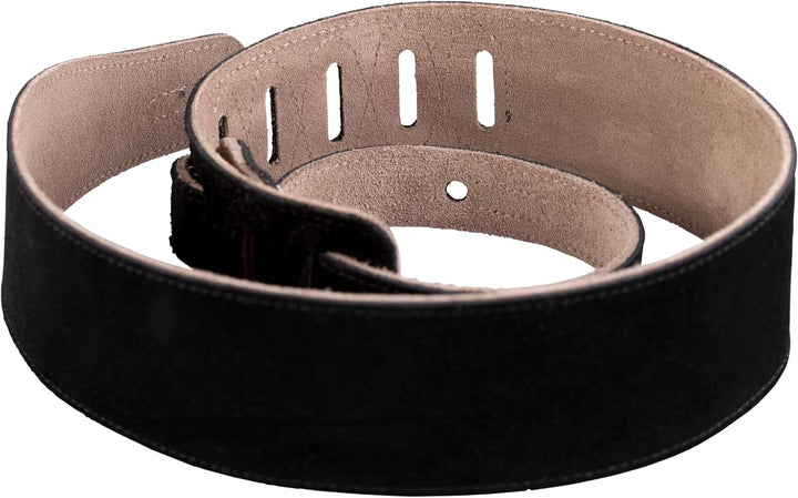 Levy's Gitarrengurt (Veloursleder, ca. 6,4 cm breit) schwarz, Schwarz