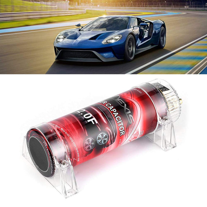 Sharainn Farad Kondensator, 2.0 Farad Leistungs Kondensator LED Rot Auto Audio Kondensator 10-16VDC