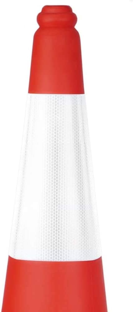 CONO BASE CAUCHO C/BANDA REFLECT. 50 CM
