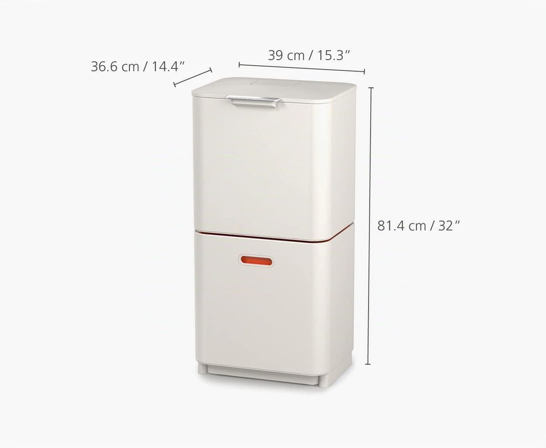 Joseph Joseph 30061 Totem Max. 60-Liter-Mülltrennungs- und Recyclingeinheit - Stein Stein 60, Stein,