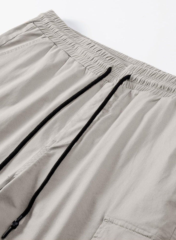 JMIERR Kurze Hosen Herren Baumwolle Cargo Shorts Herren Sommer Freizeithose mit Taschen S G Grau, S