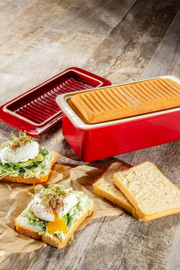 Tescoma para PAN DE MOLDE Ceramica Delicia, Keramik, Red, 27 cm Brot im Kasten, Brot im Kasten