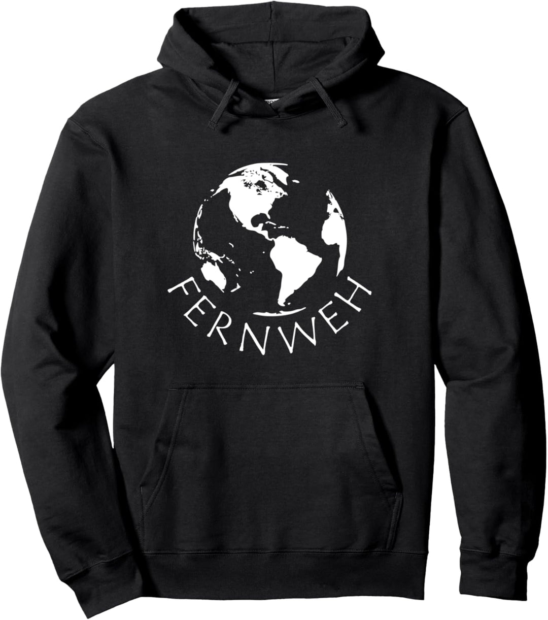 Fernweh Weltkarte Backpacker Reise Nomaden Welt Geschenk Pullover Hoodie