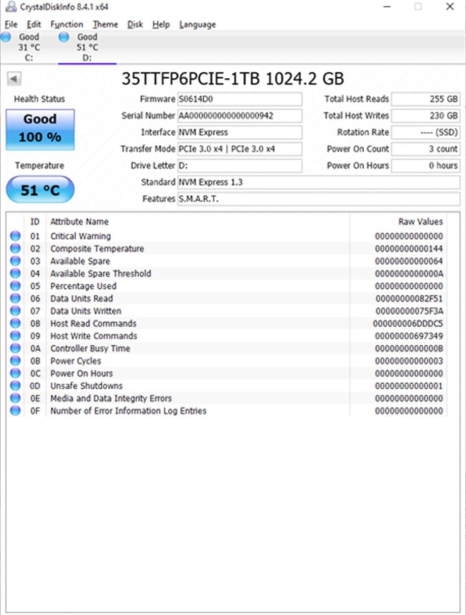 Timetec 1TB SSD NVMe PCIe Gen3x4 8 Gb/s M.2 2280 3D NAND TLC 600 TBW Hochleistungs-SLC-Cache Lese-/S