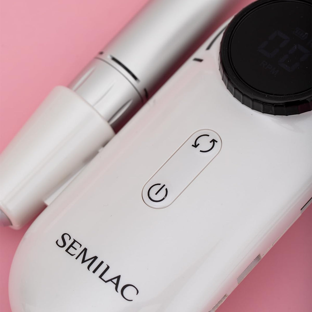 Semilac Nagelfräser Compact Lite – Kabellose Elektrische Nagelfeile mit Akku 2000mAh, 30.000 U/min,