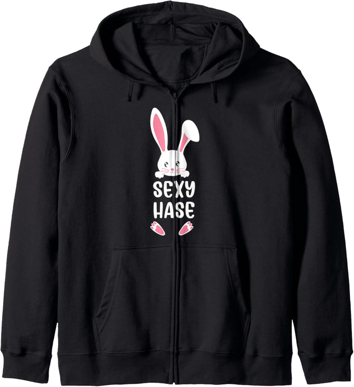 Sexy Hase Ostern Osterhase Partnerlook Outfit Oster Kapuzenjacke