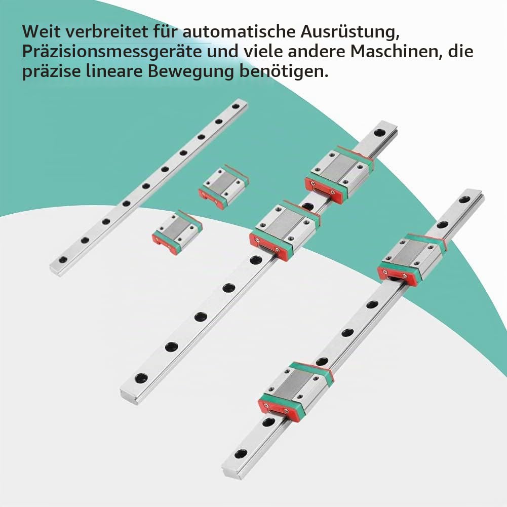 Lineare Führungsschiene, 250 mm Lineare Führungsschiene aus Lagerstahl MGN12 Miniatur-Führungsschien