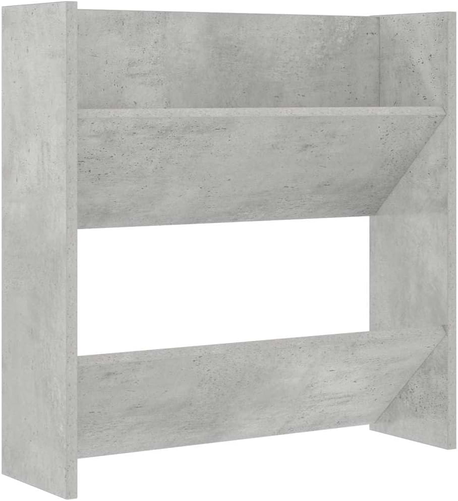 60x18x60 cm Wand Schuhschrank mit 2 Kippböden Schuhregal Schmal Betongrau Schuhbank Shoe Rack Schuhk